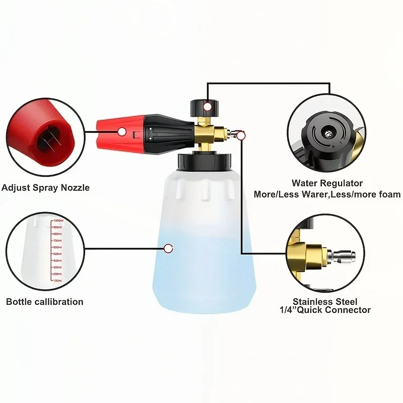 High Pressure PA Foam Cannon A - đánh giá và giá Pressure Washer Foam Gun