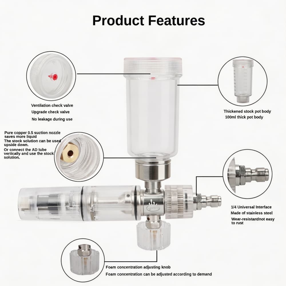 Foam Spray Gun Adjustable 100m - đánh giá và giá Pressure Washer Foam Gun