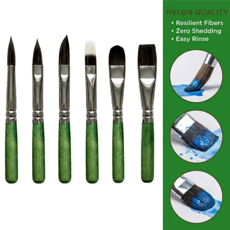 6-piece Mini Travel Painting B - đánh giá và giá Detailing Brush Set