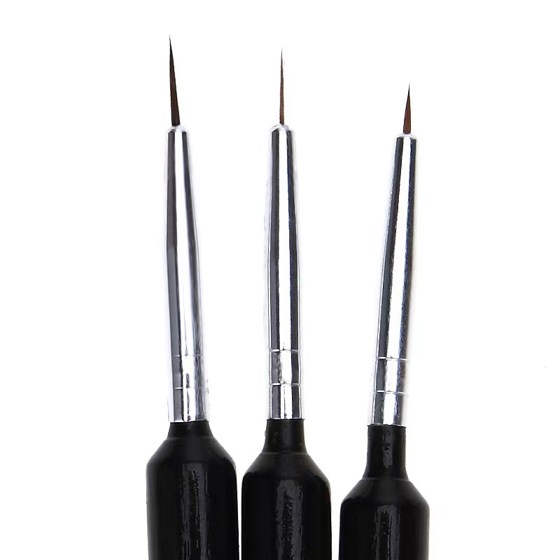 3Pcs Ultra-fine Nail Art Liner - đánh giá và giá Detailing Brush Set